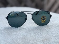 Brand New! Ray Ban Sunglasses-Aviator RB3025 W0879-Gunmetal Frame Black Lens