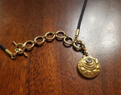 24K Gold geschmolzene Kupfer Krone Chakra Lotus Anhänger Halskette spiritueller Schmuck