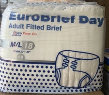 Medi Prime Adult Underwear Briefs Size M/L 18 count Maximum Absorbency 2 Pack