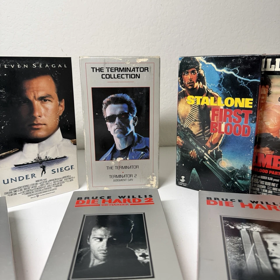 1980 Action Hero VHS Collection, Rambo, Steven Seagal, Terminator, Die Hard, Lot - Image 3 of 4