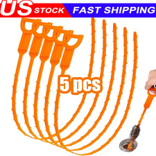 Drain Hair Cather 5 pcs 20 Inch Drain Snake Shower Drain Hair Trap Clog Remover