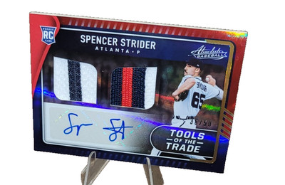 SPENCER STRIDER 36/50 DUAL PATCH AUTO RC TOOLS OF THE TRADE 2022 PANINI ABSOLUTE