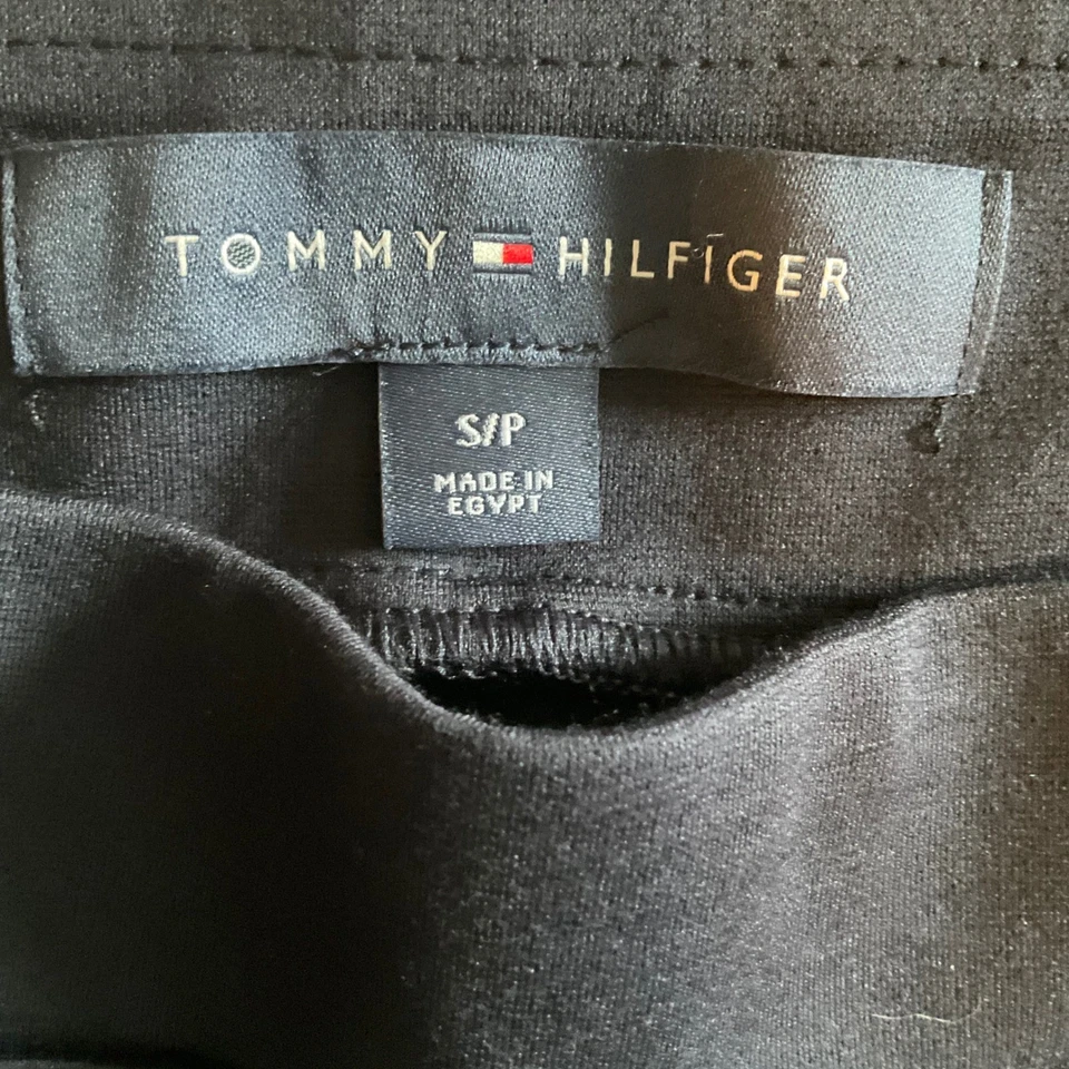 Tommy Hilfiger Black Leggings S/P Small Petite Seamed Stretchy New With Tags - Image 2 of 4