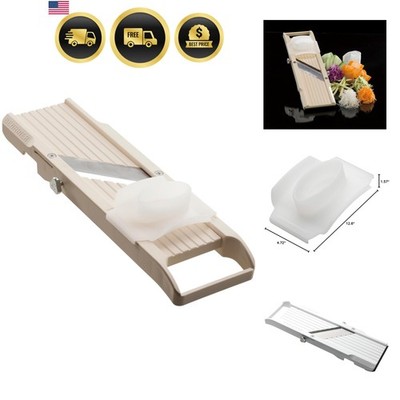 Mandoline Slicer Vegetable Julienne Slicer with 4 Blades BPA-Free Kitchen Tool