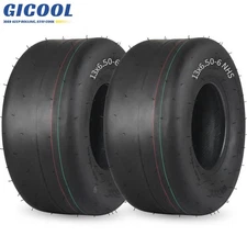 GICOOL 2Pk 13x6.50-6 Zero Turn Lawn Mower Tire, 13x6.5-6 Smooth Tubeless Tyres