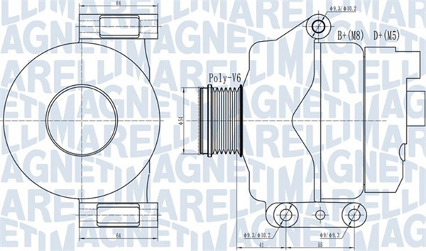 Lichtmaschine Generator Lima Magneti Marelli 063732132010 14V FüR Fiat Panda Van-image