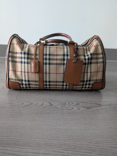 Burberry Horseferry Check Large Alchester Holdall Duffle Bag EUC