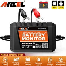 ANCEL BM300 Pro Car Motorcycle Battery Tester Monitor Charging System Analyzer