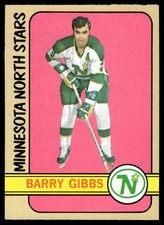 1972-73 Topps HOCKEY Barry Gibbs #169 Minnesota North Stars ROOKIE HIGH GRADE