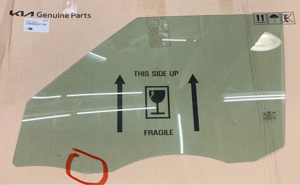 Vidrio de puerta delantera izquierda OEM Kia 82411-2K030 se adapta a Soul 2010-2013 hecho en Corea Foto 3 de 4