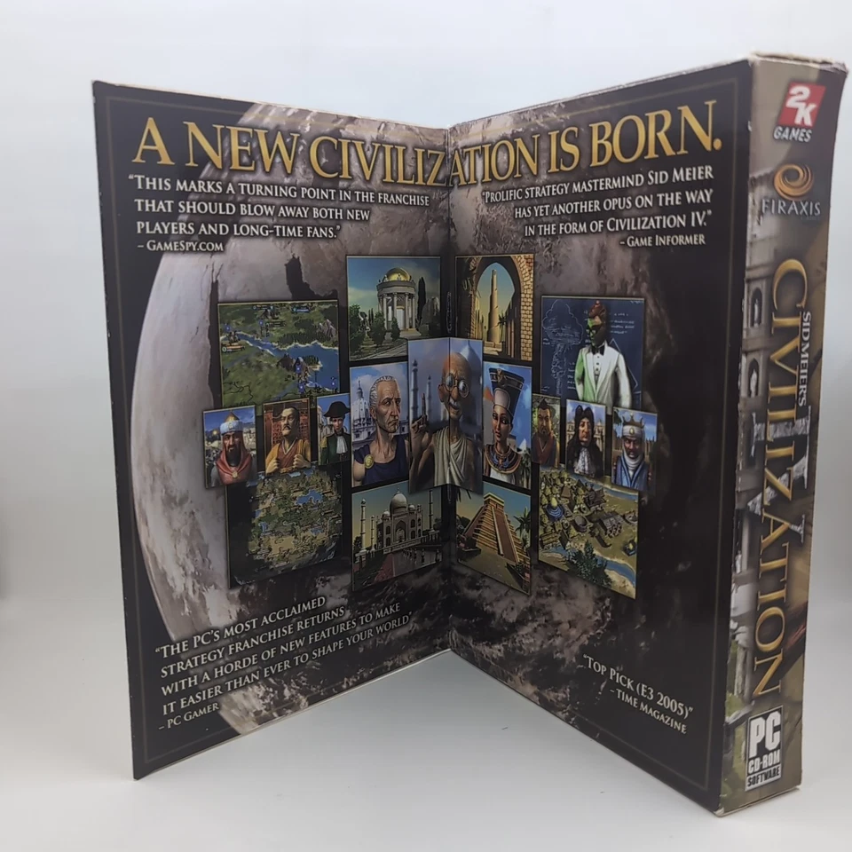 Sid Meier's Civilization IV 4 PC Game Small Box Fry's Sale Tag Sealed 2006 GOTY - Image 3 of 4