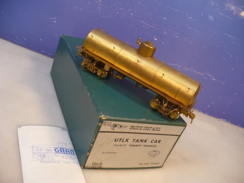 BRASS ON3 PFM Gramps Frameless Tank Car U/P   NO RESERVE