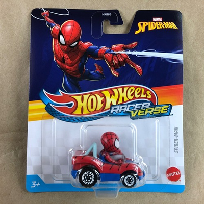 #ad Hot Wheels Racer Verse 2025 Marvel Spider Man Car 1:64 Scale Toy $13.99