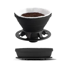 Collapsible Coffee Dripper, Silicone Reusable Coffee Filter Holder, Pour Over...