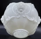 Fenton Vintage Gone with the Wind Milk Glass Parlor Hurricane Lamp Globe SHADE