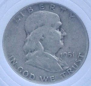 1951 50C Franklin Half Dollar - BB011