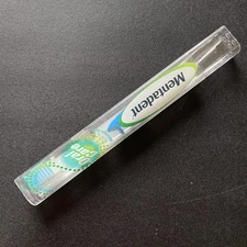 Mentadent Toothbrush 41 Soft Compact Vinatge Clear Blue Flared Side Bristles