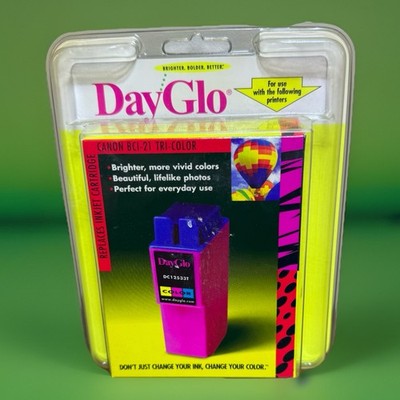 DayGlo tri-color inkjet cartridge Bright Bold Apple Cannon Compatible New Sealed