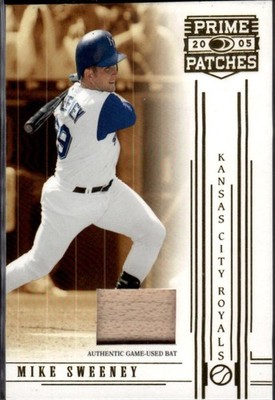 2005 Donruss Prime Patches Materials Bat #39 Mike Sweeney MEM 116/150 KC Royals