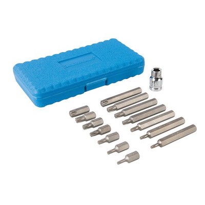 15-tlg. Torx Schraubendrehereinsätze und Steckschlüssel Bits T20 - T55 KFZ NFZ