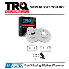 TRQ Performance Front Brake Pad & Rotor Kit For Cadillac Chevrolet GMC