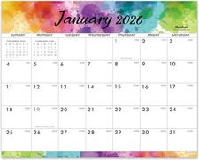 Magnetic Calendar 2026 - JAN 2026 - DEC 2026, 12 Months Calendar 2026, Magnetic