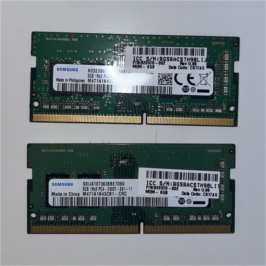 Samsung SO-DIMM Computer Memory (RAM) 8 GB 2 Modules for sale | eBay