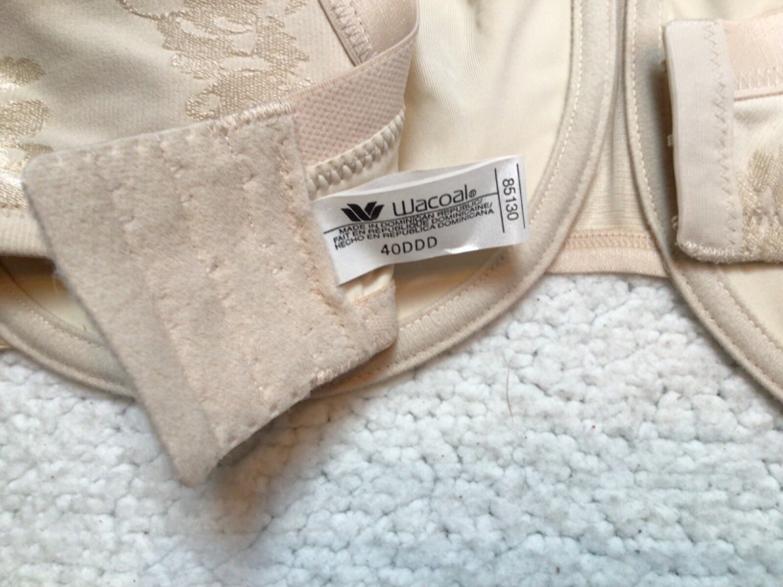 Wacoal Halo Lace Underwire Bra 85130 Size 40DDD Beige… - Gem