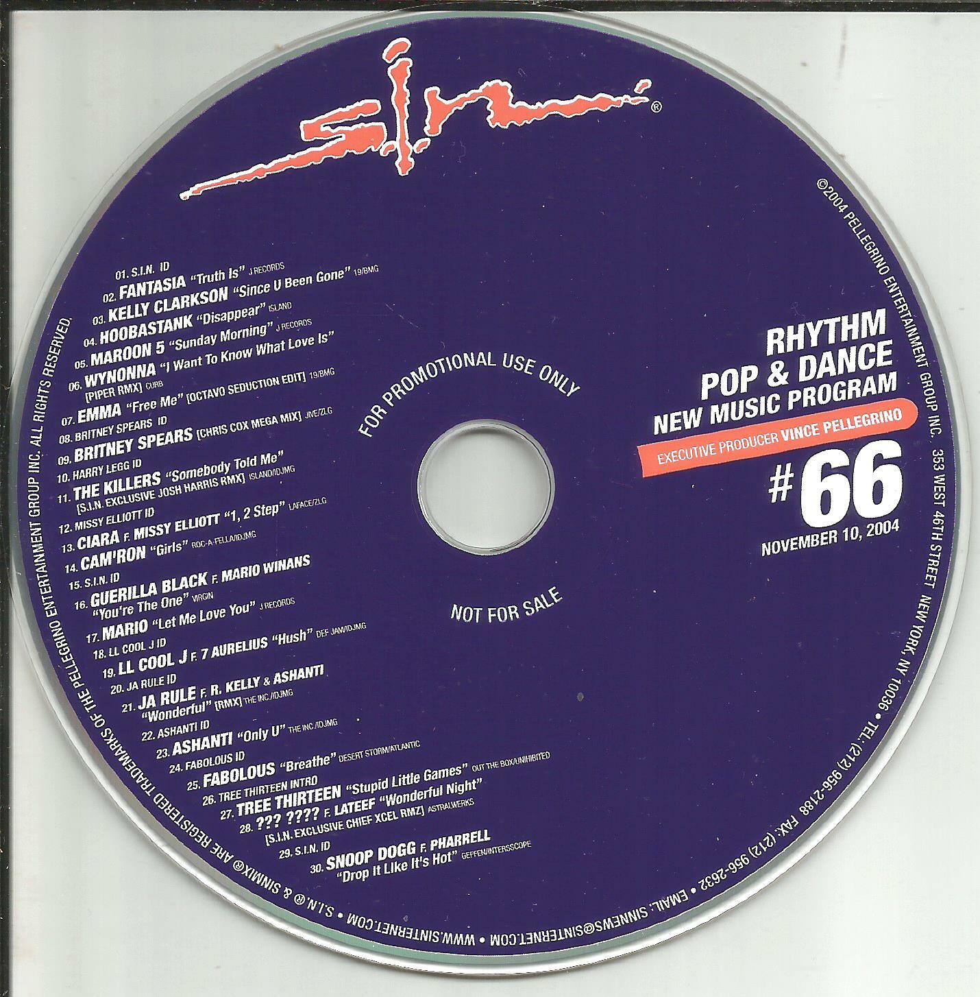 Emma Bunton Fatboy Slim Britney Spears Ja Rule The Killers Remixes Promo CD 2004