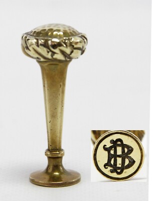 antique Wax Seal stamp, with letters / name initials: D.B. / B.D.