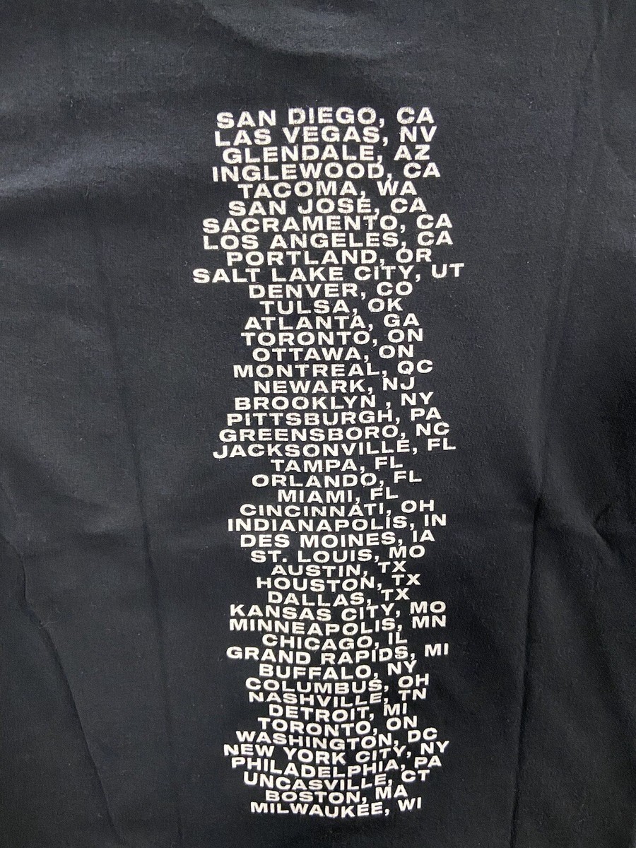 2022 Justin Bieber Justice World Tour T-Shirt Size S Black