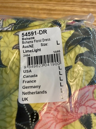 Seafolly Women's Boheme Floral Dress in LimeLight, Size L, Brand New with Tags - Picture 5 of 5