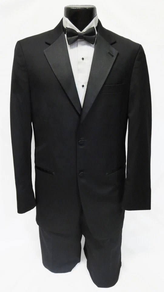 60 XL X-Long Mens Designer Calvin Klein 2 Button Wool Tuxedo Jacket Big & Tall - Image 2 of 4