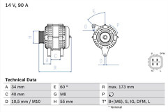Bosch 0986046110 Alternator 3165143619308 | eBay