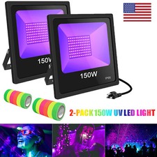 2-Pack 150W LED UV Black Light Outdoor Stage Party DJ Club Floodlight Waterproof