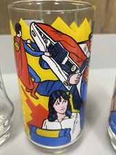 1978 Pepsi Superman Glass The Movie Drinking Glass DC Comics 5 Glass Lot