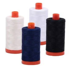 Aurifil Mako 50wt Thread Large Spools 1422 yards (1300 meters) in Various Colors