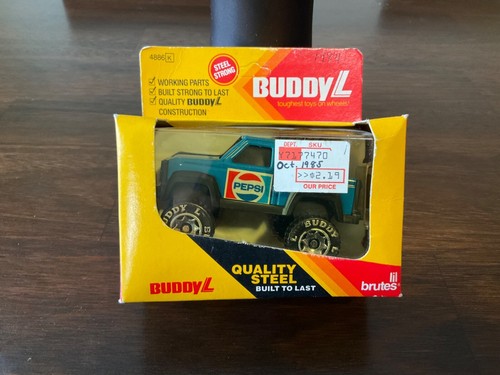1984 Buddy L lil brutes Steel Pepsi Truck w/ Bottles! Original Box! - Picture 2 of 15