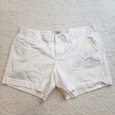 Old Navy Perfect 5" Shorts 12 White Favorite Khakis Chino Coastal Nautical