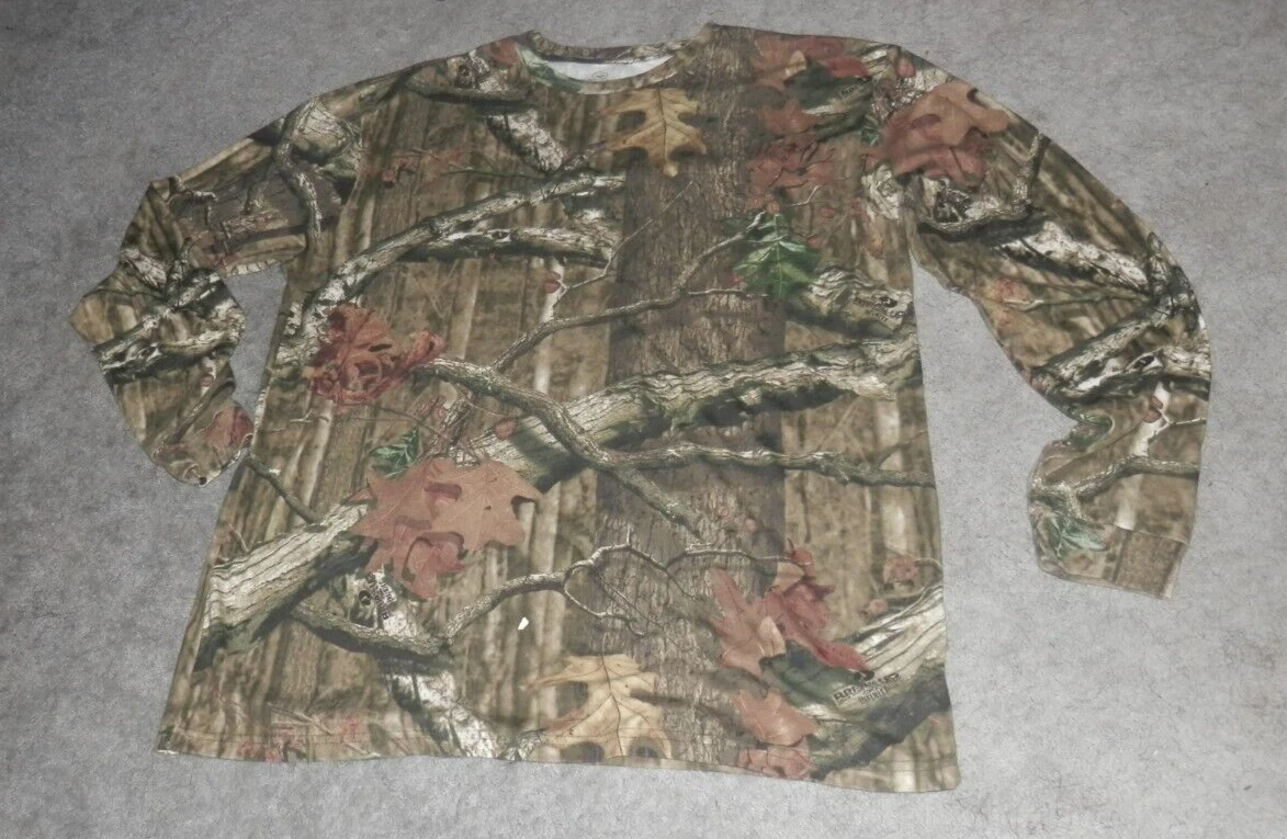 RedHead Shirt Mens XL Camouflage Long Sleeve Outdoors Mock Neck Hunting Red Head