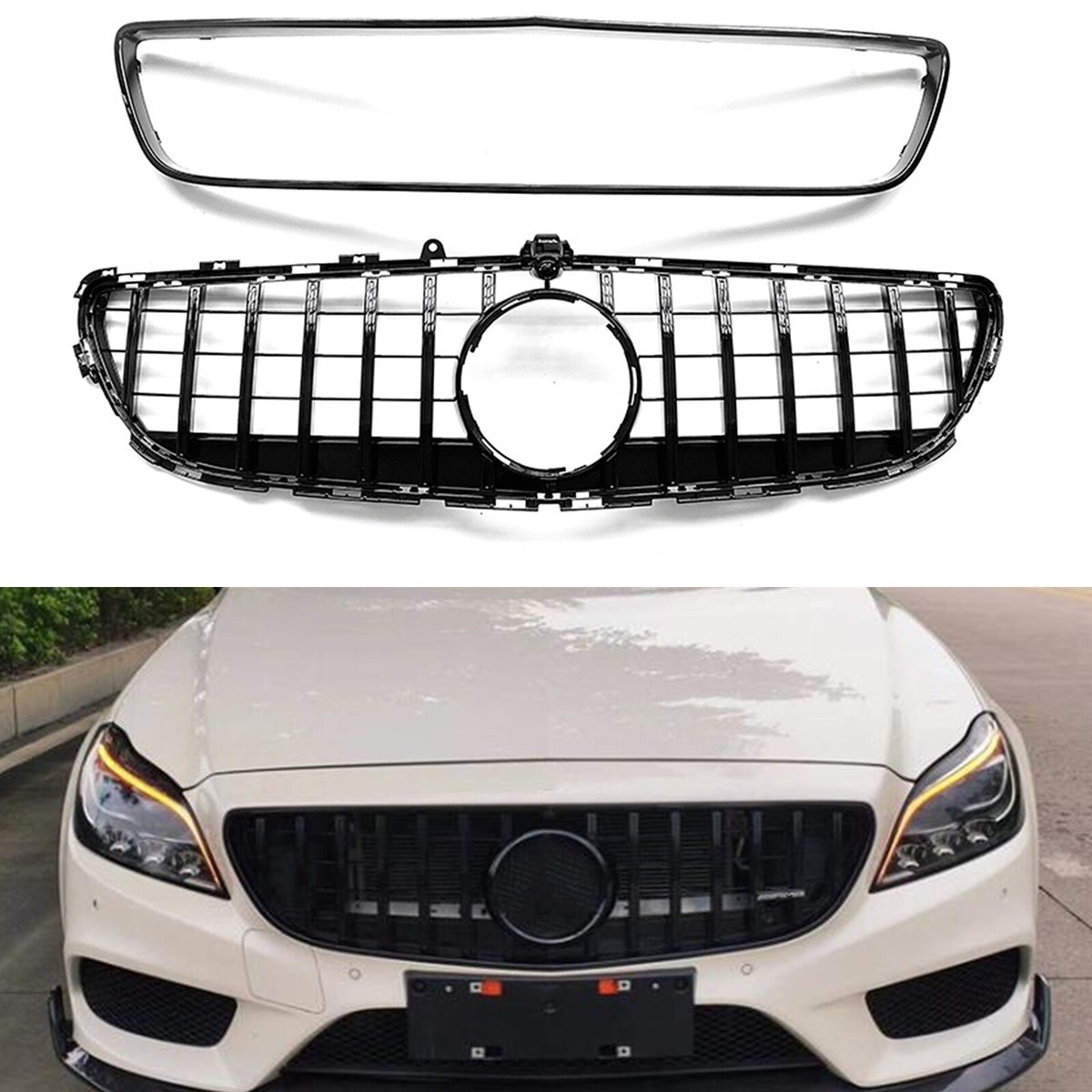 Front Bumper Grille Cover for CLS Mercedes Benz CLS 2015-2018 W218