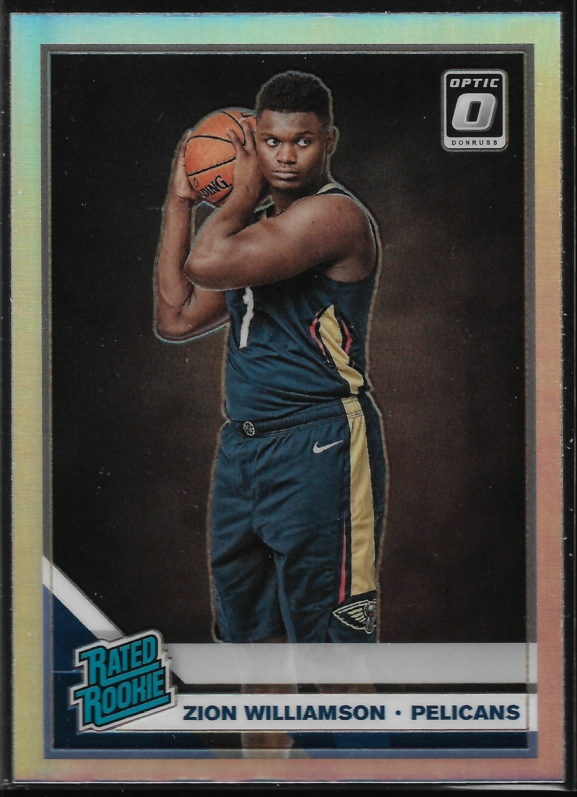 Zion Williamson Donruss Optic 19-20 #158 Silver Holo Prizm Rookie New Orleans