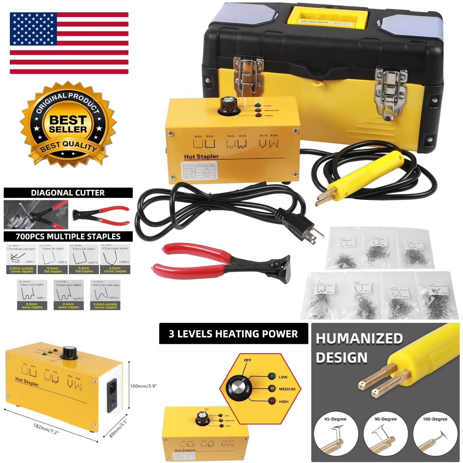 Comprehensive Hot Stapler Plastic Welding Kit - LED Light & Ergonomic Design-image
