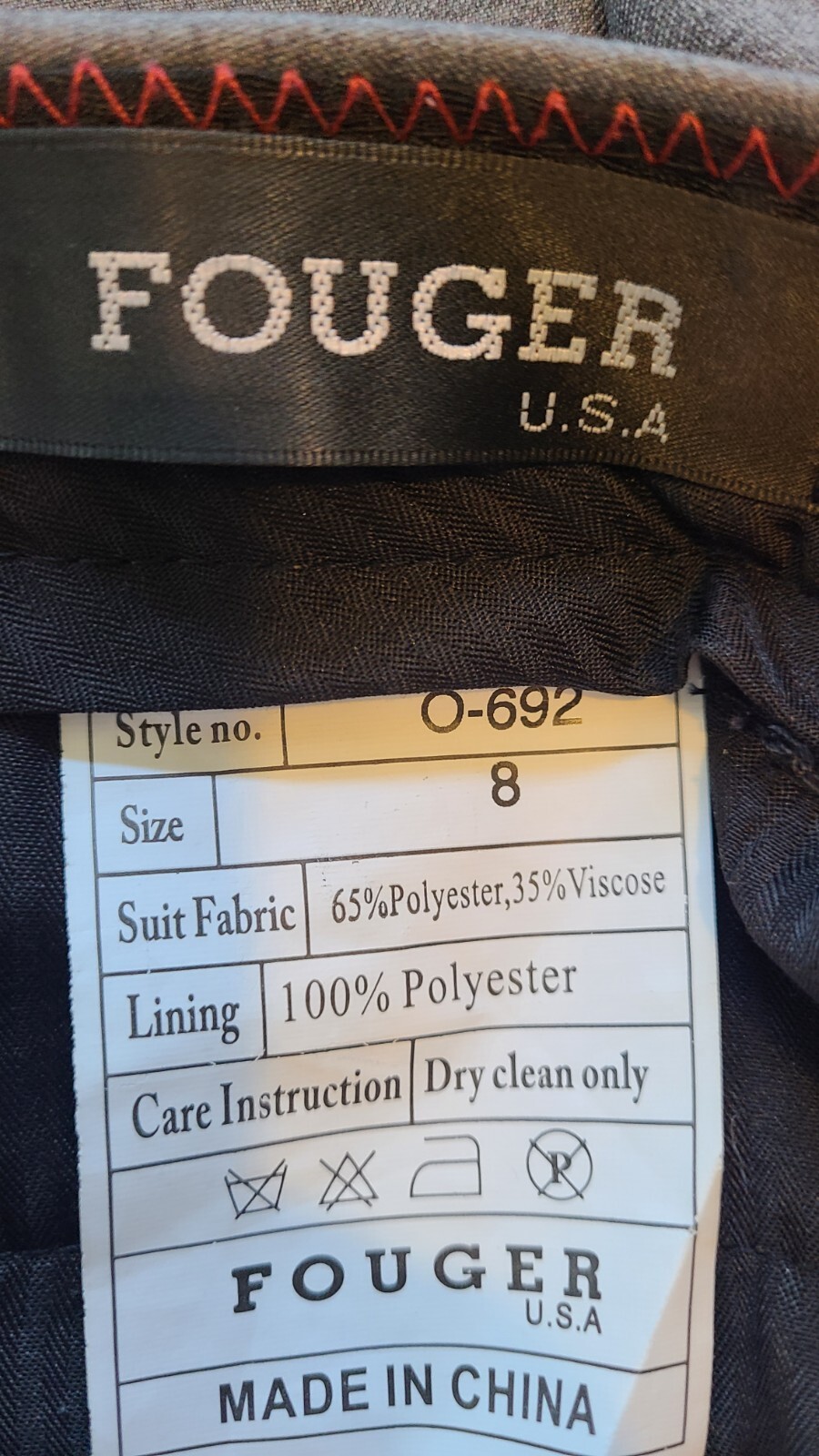Fouger Boys Charcoal Grey 3 Piece Suit With White Shirt Size 8 Slim Fit