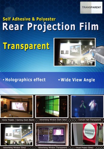 Transparent, Holographic Rear Projection Film: A4 sample sheet - Picture 1 of 2