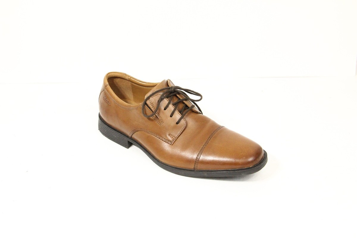 Clarks Collection Dress Shoe Mens Leather Oxford sz 9 Brown 