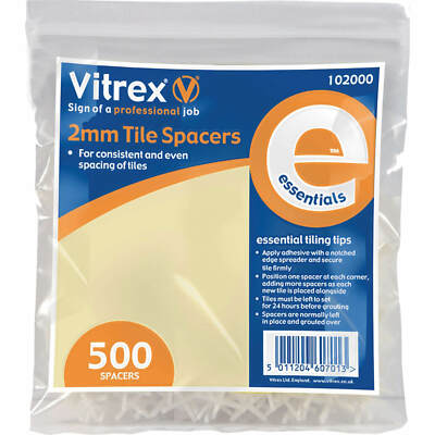 Vitrex Essential Fliesenabstandshalter 2 mm 500 Stück