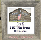 5x5" unfinished primitive old rustic barnwood barn wood picture frame weathered
