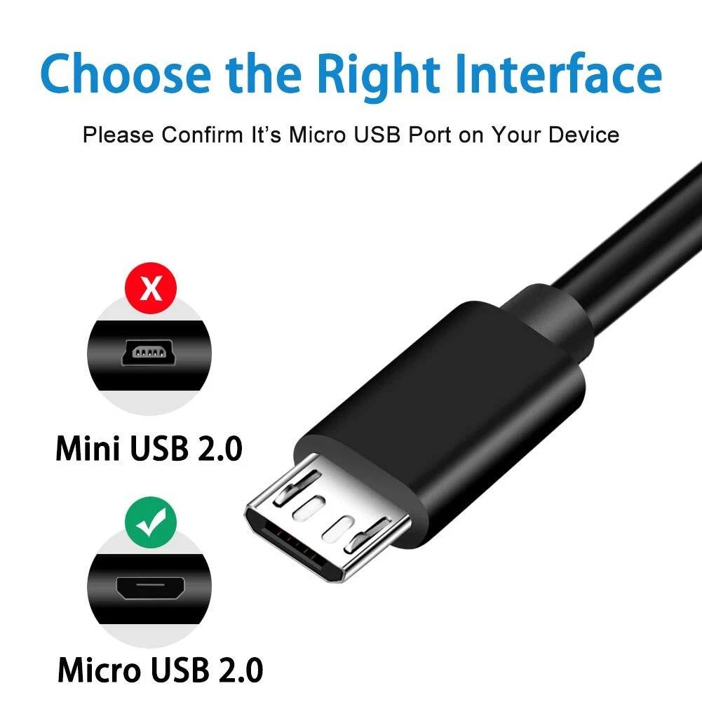 5ft Micro USB 2.0 Cable Cord Lead for Astro A40 TR Gaming Headset