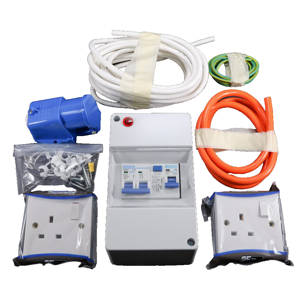 Mains 240v Electric Installation Kit Fuse Box Hookup Motorhome Campervan Barge